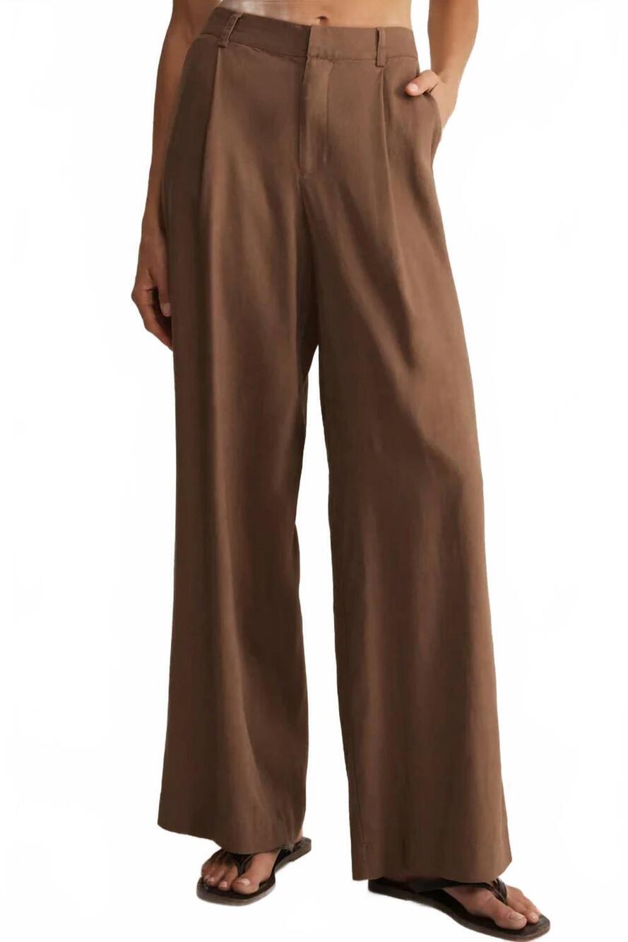 NEW Z SUPPLY melrose street linen pants in palo santo